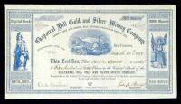 Lot of 6 engraved stock certificates, 2 of them filled out