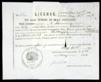 Original Territorial Montana Territory License