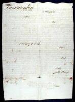 Original Indenture document for the Tiebout family of New York