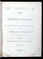 Reports of Explorations and Surveys, to Ascertain the Most Practicable and Economical Route for a Railroad from the Mississippi River to the Pacific Ocean. Made Under the Direction of the Secretary of War, in 1853-6...Volume VIII. Part I: General Report u