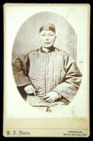 Cabinet card photograph portrait of Dr. Wong Woo, of Oroville, California