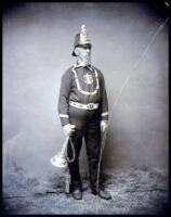 Two original photographs of the Eureka Engine Co. No. 1, Sonora Fire Department, and its Chief