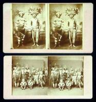 Lot of 10 stereo views, and 1 cdv, of various California Indians