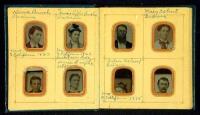Album with 18 small tintype portraits, nearly all identified