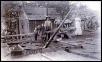 Six original silver photographs of miners in the California gold region