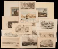 Approx. 75 engraved or lithograph plates with views of Hawaii and its people, with some duplication