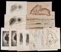 Small collection of maps & views of Hawaii & its volcanoes