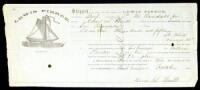 Partially printed form, filled out in ink