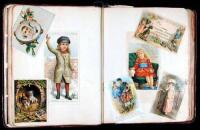 Collection of four scrapbooks containing advertising tradecards, ephemera, etc. from California