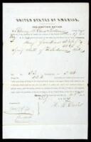 Pre-Emption Notice for Homestead Land, 1854
