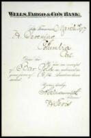 Printed receipt, filled-out by hand