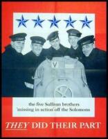 The Five Sullivan Brothers ''Missing in Action'' Off the Solomons: They Did Their Part - OWI Poster No. 42