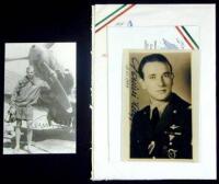 Lot of 57 Autographs from 12 American Fighter Pilot Aces in the RAF, 5 Italian Aces, and 1 Russian Ace