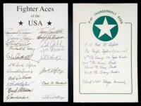 Lot of 1,886 signatures of American Fighter Aces in WWII, the Korean War, Vietnam, etc., signed on bookplates