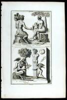 Approximately 172 copper-engraved plates of Roman, Greek and other ancient statues, coins, medallions, architecture, lamps, and other artifacts, from L'Antiquite Expliquee et Representee en Figures...