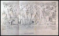 94 lithographed plates depicting Greek, Roman, and Egyptian sculpture, friezes, and other artwork, uniform from an unidentified volume