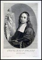 Lot of 21 copper-engraved portraits of painters from Serie de' ritratti di pittori dell' Imperial Galleria di Firenze, each with the appropriate text leaves