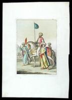 Lot of approx. 40 hand-colored copper-engraved plates of European, Asian and Middle Eastern figures
