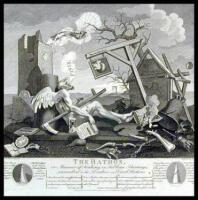 Lot of 19 copper-engraved plates from a folio edition of Hogarth's Works