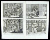 Lot of 18 copper-engraved plates after Picart, from his Ceremonies et coutumes religieuses de tous les peuples du monde