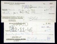 Two checks signed by Burroughs