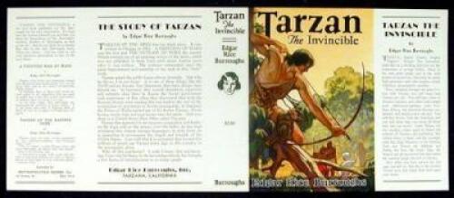 Original dust jacket for Tarzan the Invincible