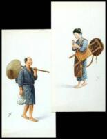 Japanese Man and Woman Returning from the Fields