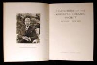 Transactions of the Oriental Ceramic Society. 1971-1972. 1972-1973