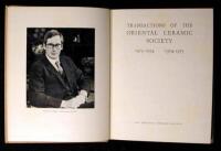 Transactions of the Oriental Ceramic Society. 1973-1974. 1974-1975
