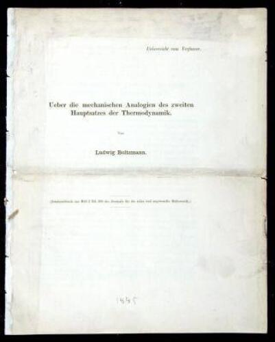 Ueber die mechanischen Analogien des zweiten Hauptsatzes der Thermodynamik