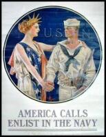 World War I poster: ''America Calls, Enlist in the Navy''