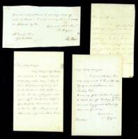 Four Autographed Letters Signed