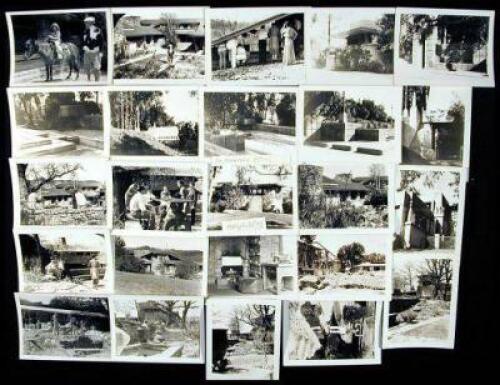 Collection of 25 photographs of Wright's "Hollyhock House" and "La Miniatura" in Southern California