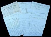 Small archive of 8 autograph letters relating to various California business matters, mining schemes, etc., in the 1860's and 1870's