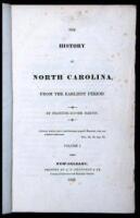 The History of North Carolina, from the Earliest Period