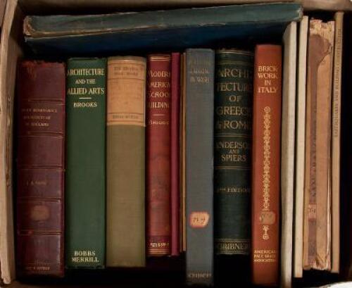 Shelf of architecture volumes