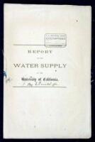 Report on the Water Supply of the University of California