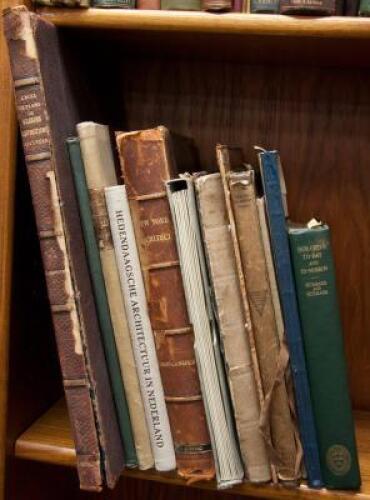 Shelf of architecture volumes