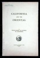 California and the Oriental: Japanese, Chinese, and Hindus. Report of the State Board of Control of California