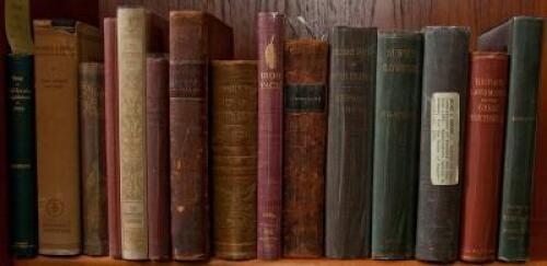 Shelf of Americana including some 19th century titles