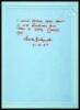 Autographed Aphorism Signed "Dead Greek God"