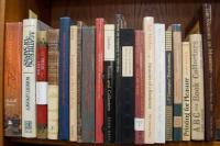 Shelf of miscellaneous books about books