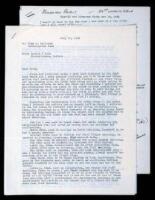 Typed Manuscript Signed by Don Rehl, with the 509th Bomb Group responsible for dropping the atomic bombs, who was on the third plane ready to drop another atomic bomb if Japan did not surrender