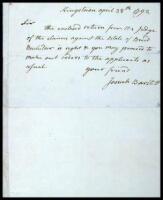 Autograph Letter Signed “Josiah Bartlett.”