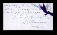 Autograph Letter Signed “S. L. Clemens.”