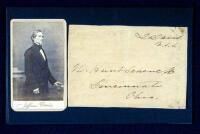 Franking signature &ldquo;J. Davis&rdquo; as United States Senator.