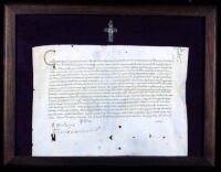 Manuscript Document Signed by Fra. Jacobo Sarzuela, Professor of Theology and Minister General of the Order.