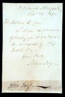 Full signature &ldquo;John Jay.&rdquo;