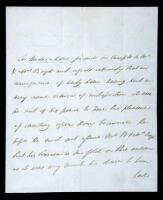 Autograph Letter Signed “Sir Hudson Lowe" in text.