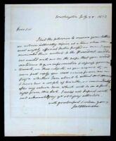 Autograph Letter Signed &ldquo;Jas. Monroe&rdquo; as Secretary of State under President Madison.